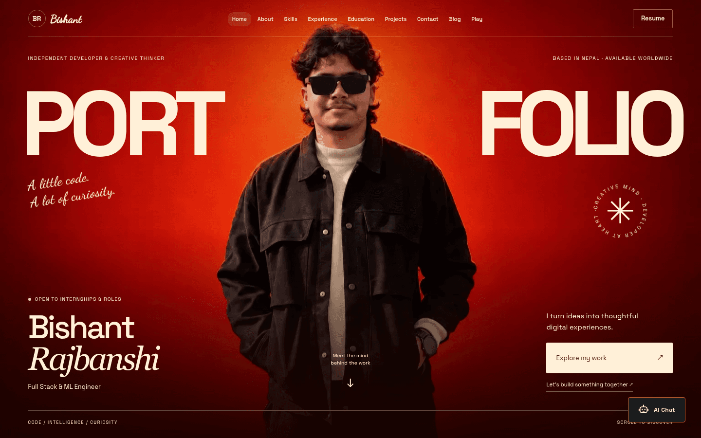 Personal Web Portfolio project preview